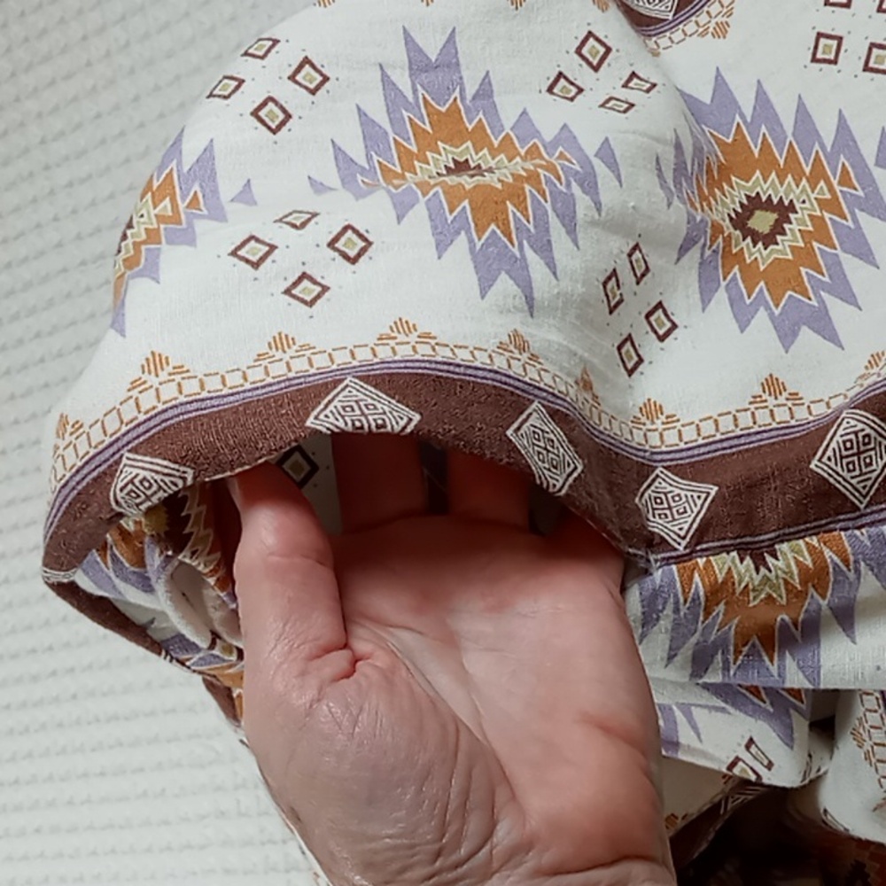 Sonoma Women's Southwestern Print Midi Sun Dress Size XXL Cream/Brown/Purple - Picture 15 of 16